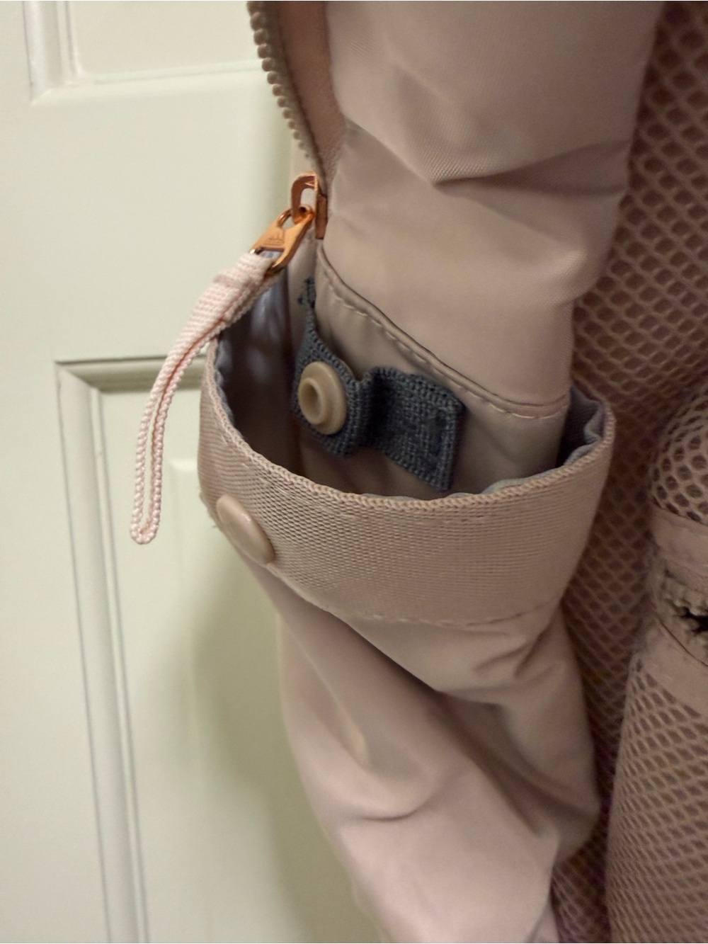 Adidas Quilted Mesh Accent Backpack | Mauve Blush Pink and Rose Gold - Picture 5 of 8